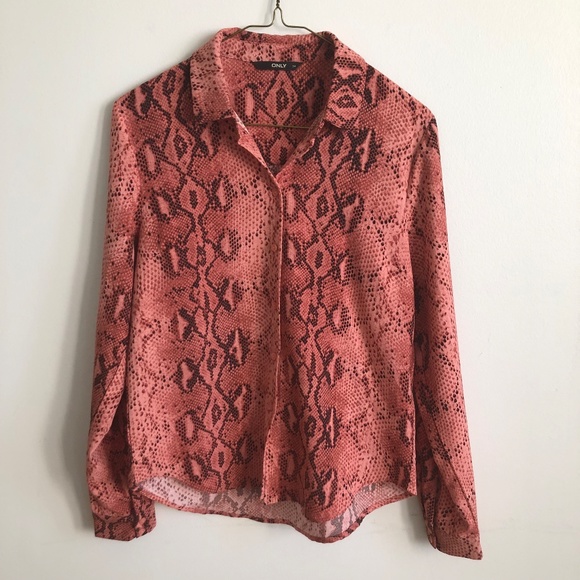 Only pink snake blouse - Picture 1 of 5